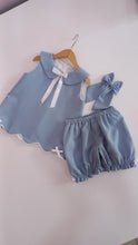 Load image into Gallery viewer, Mia 2 piece Blue Girls set