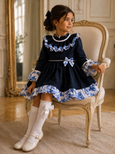 Load image into Gallery viewer, Avery Blue Girls Dress
