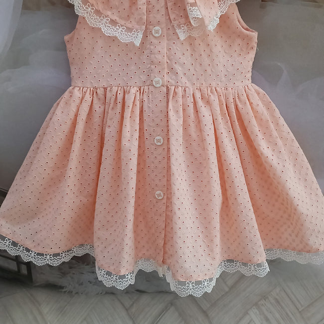 Summer Peach Girls Dress