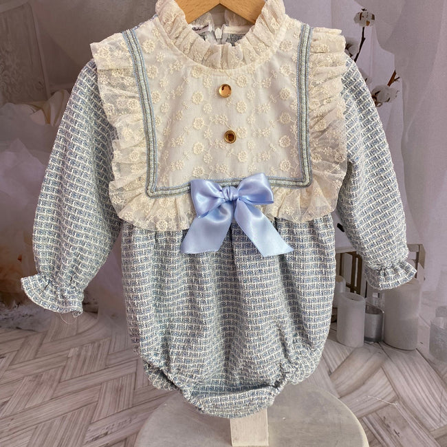 Isabella Girls Tweed Romper