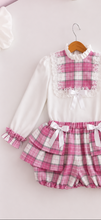 Load image into Gallery viewer, Luella pink check Girls 2 Piece set