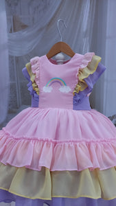 Over The Rainbow Puff Dress