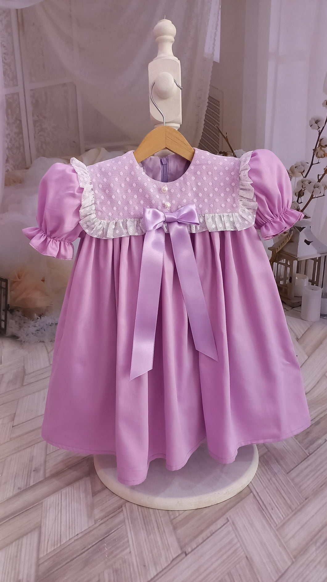 Olivia Lilac Lace Dress