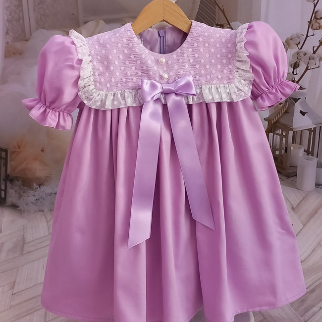 Olivia Lilac Lace Dress