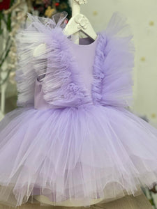 Maya Lilac Girls Tulle  Dress