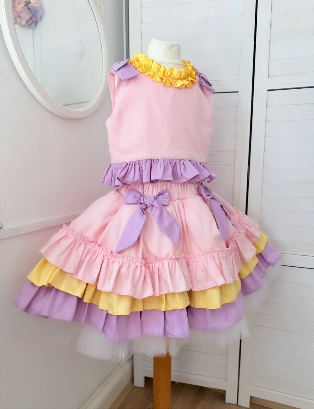 Pastel Delight Top & Puff Skirt