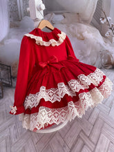 Load image into Gallery viewer, Alice Girls Red Dress