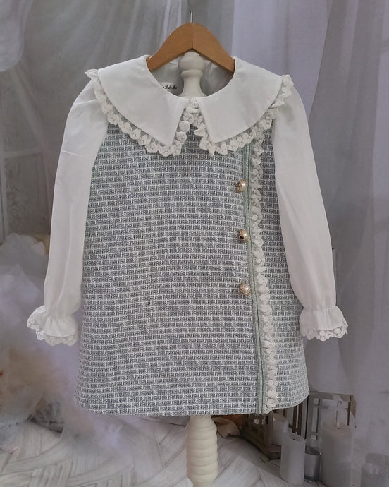 Blue Girls pinafore dress