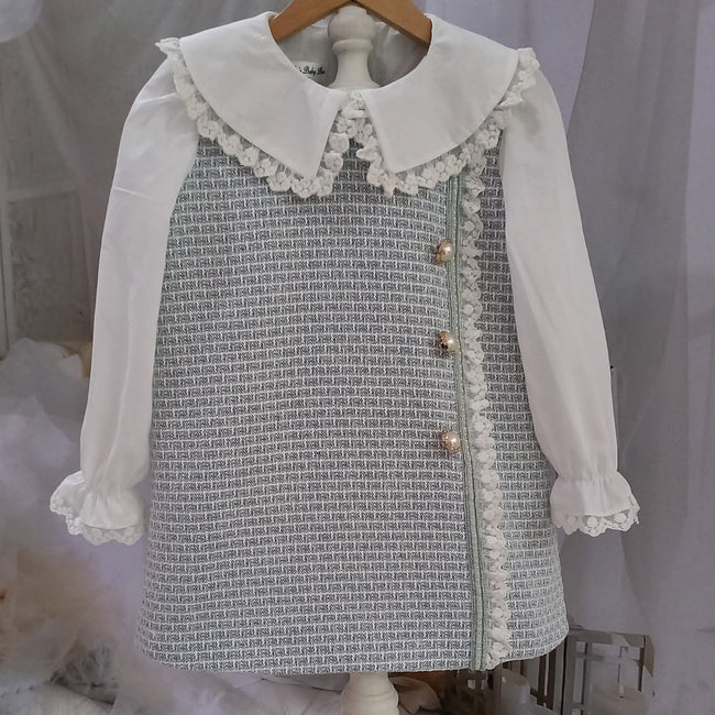 Blue Girls pinafore dress