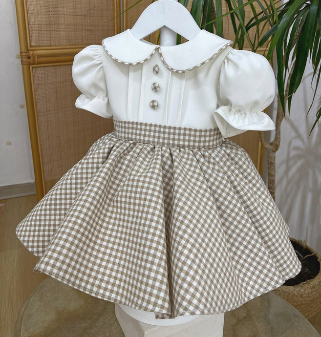 Elle Check fabric dress