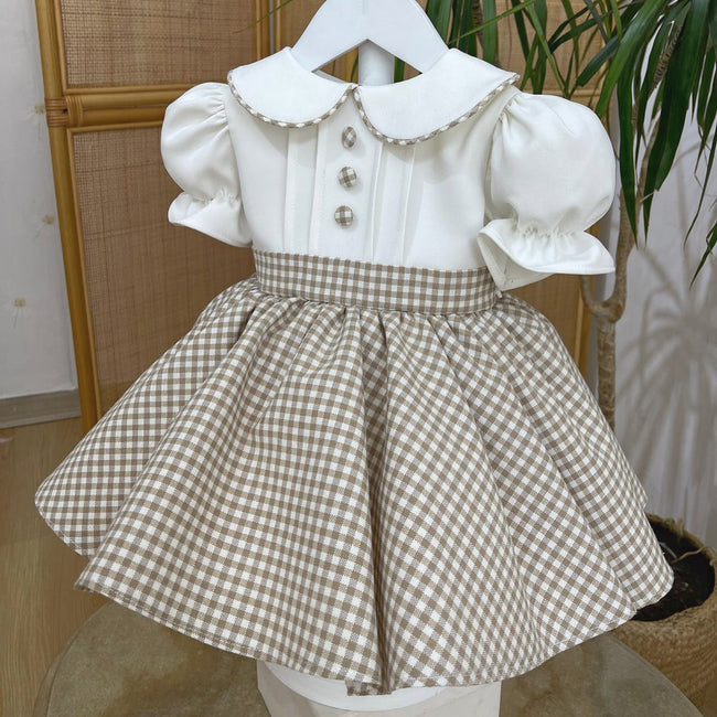 Elle Check fabric dress