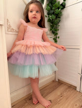Load image into Gallery viewer, Unicorn Girls Multicoloured Tulle Dress