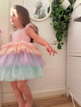 Load image into Gallery viewer, Unicorn Girls Multicoloured Tulle Dress
