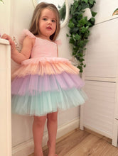 Load image into Gallery viewer, Unicorn Girls Multicoloured Tulle Dress