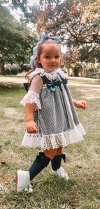 Abbey Navy Girls Lace dress - Arbella's Baby Box