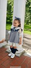 Load image into Gallery viewer, Abbey Navy Girls Lace dress - Arbella&#39;s Baby Box