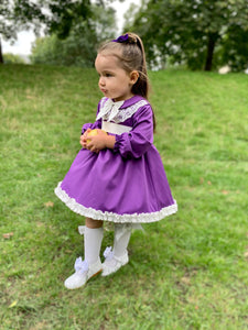 Dolcie Girls Purple Dress - Arbella's Baby Box