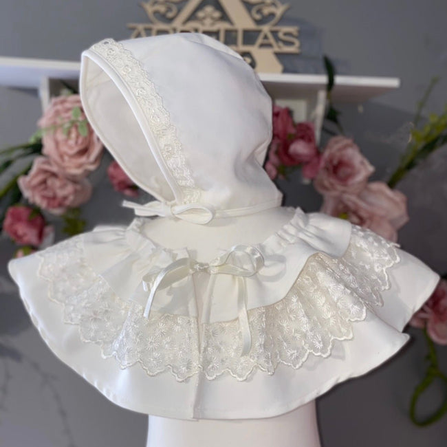 Girls Detachable Collar Ivory - Arbella's Baby Box