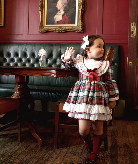 Holly Tartan Girls Dress - Arbella's Baby Box