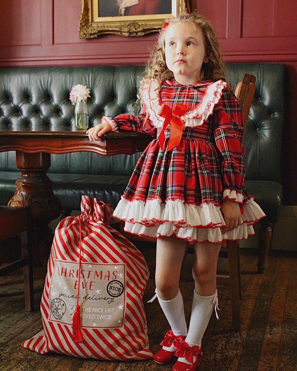 Hat Girls Red Tartan Dress Tartan Outfits For Babies Baby Girls