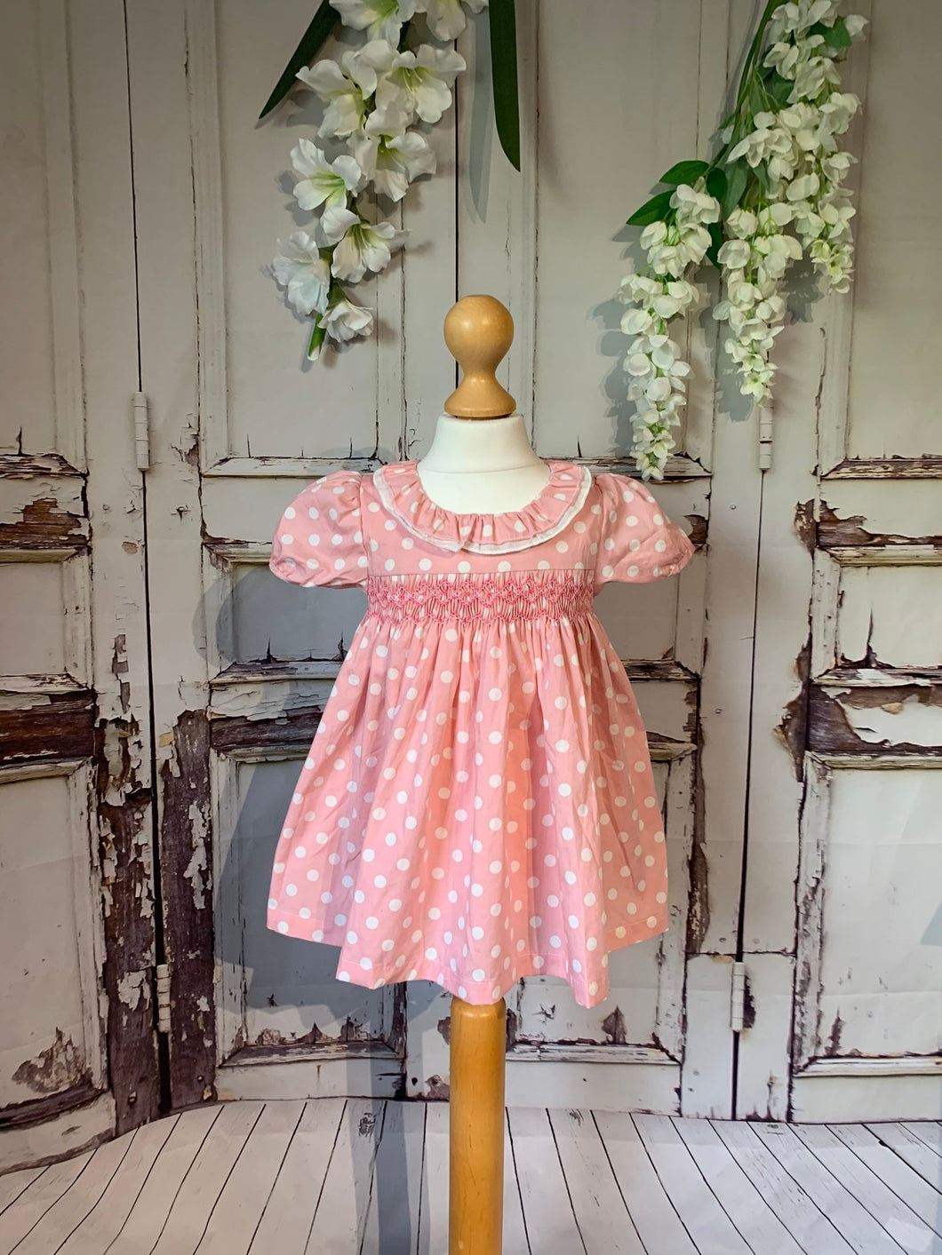 Nova Polkadot smock dress - Arbella's Baby Box