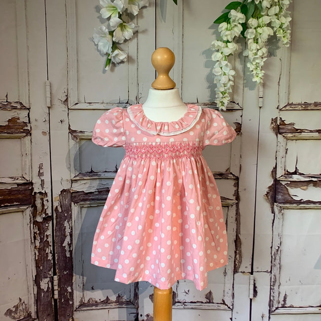 Nova Polkadot smock dress - Arbella's Baby Box