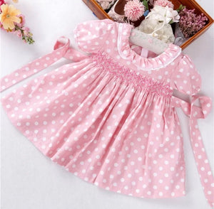 Nova Polkadot smock dress - Arbella's Baby Box