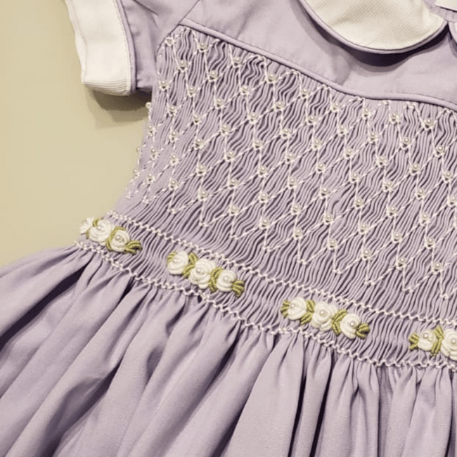 Pearl Lilac Deluxe Smock - Arbella's Baby Box