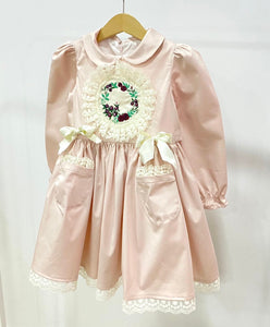 Dixie Pink Girls Embroidery Dress