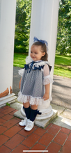 Load image into Gallery viewer, Abbey Navy Girls Lace dress
