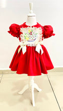 Load image into Gallery viewer, Summer Red Embroidery Dress &amp; Bow