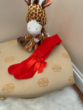 Load image into Gallery viewer, Red Bow Tights